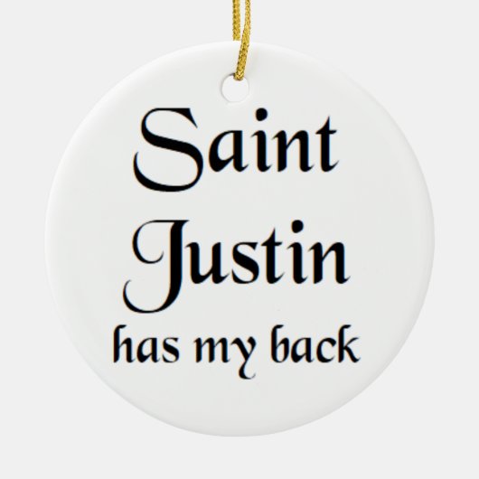 heilige justinus keramisch ornament (Voorkant)