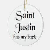 heilige justinus keramisch ornament (Links)