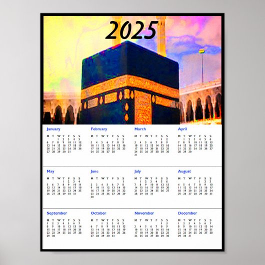 Heilige Kaaba 2025 Agenda-herinnering Poster (Voorkant)