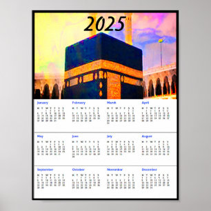 Heilige Ka'aba 2025 Kalender aandenken Poster