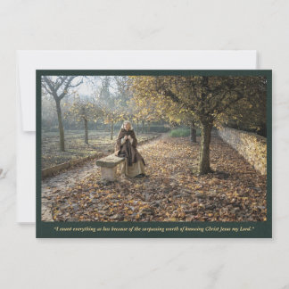 Heilige kaart | Heilige Aldegundis in de herfst