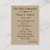 Heilige Kaart Herdenking 1e Heilige Communie Visitekaartje (Achterkant)