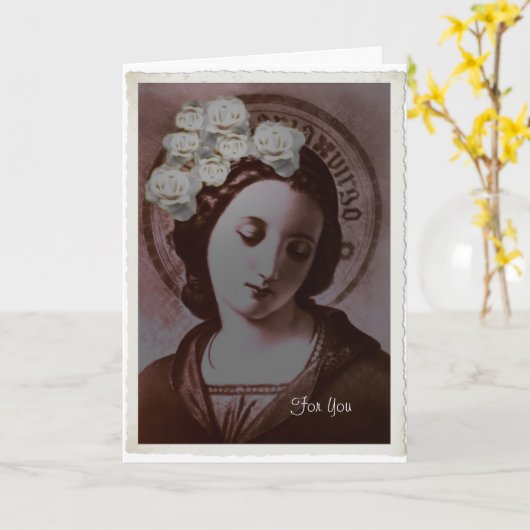 Heilige kaart kerstkaart (Gele Bloem)