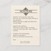 Heilige Kaart | Onze dame met Red Rose | wit/lace Visitekaartje (Achterkant)