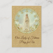 Heilige Kaart | Onze Fatima-dame | gouddamp Visitekaartje (Voorkant)