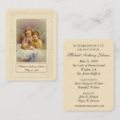 Heilige Kaart van de katholieke Baby Baptismal Visitekaartje (Voorkant / Achterkant)