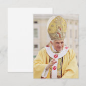 Heilige kaart van Paus Benedictus XVI (Voorkant / Achterkant)