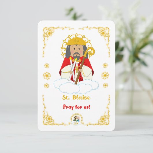 Heilige Kaart van St. Blaise (Staand voorkant)