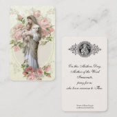 Heilige Kaart voor katholieke Moederdag Visitekaartje (Voorkant / Achterkant)