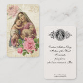 Heilige Kaart voor katholieke Moederdag Visitekaartje (Voorkant / Achterkant)
