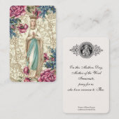 Heilige Kaart voor katholieke Moederdag Visitekaartje (Voorkant / Achterkant)