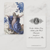 Heilige Kaart voor katholieke Moederdag Visitekaartje (Voorkant / Achterkant)