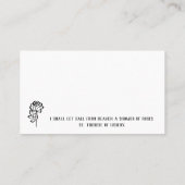 Heilige Kaarten van de heilige Theresia Visitekaartje (Achterkant)