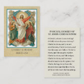 Heilige Kaarten voor paasherstel met gebed Sint-Jo Visitekaartje (Voorkant / Achterkant)