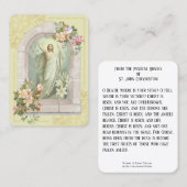 Heilige Kaarten voor paasherstel met gebed Sint-Jo Visitekaartje (Voorkant / Achterkant)