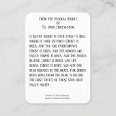 Heilige Kaarten voor paasherstel met gebed Sint-Jo Visitekaartje (Achterkant)