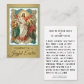 Heilige Kaarten voor paasherstel met gebed Sint-Jo Visitekaartje (Voorkant / Achterkant)