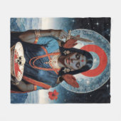 Heilige Kali Fleece Deken (Voorkant (Horizontaal))