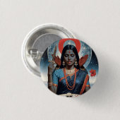 Heilige Kali Ronde Button 3,2 Cm (Voorkant /achterkant)