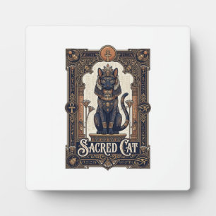 Heilige Kat Kat Oud Egypte Vintage Vector Kunst Sh Fotoplaat