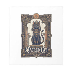 Heilige Kat Kat Oud Egypte Vintage Vector Kunst Sh Notitieblok