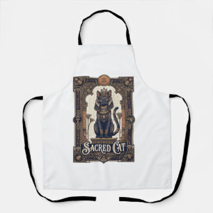 Heilige Kat Kat Oud Egypte Vintage Vector Kunst Sh Schort