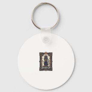 Heilige Kat Kat Oud Egypte Vintage Vector Kunst Sh Sleutelhanger