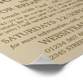 Heilige Kerk, Christelijke bijbelklas advertentie Poster (Hoek)