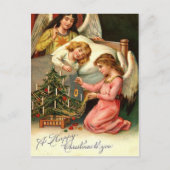 Heilige Kerst Kinder Engelen Vintage Feestdagenkaart (Voorkant)