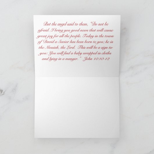 Heilige Kerstfeest Kaart (Binnen)