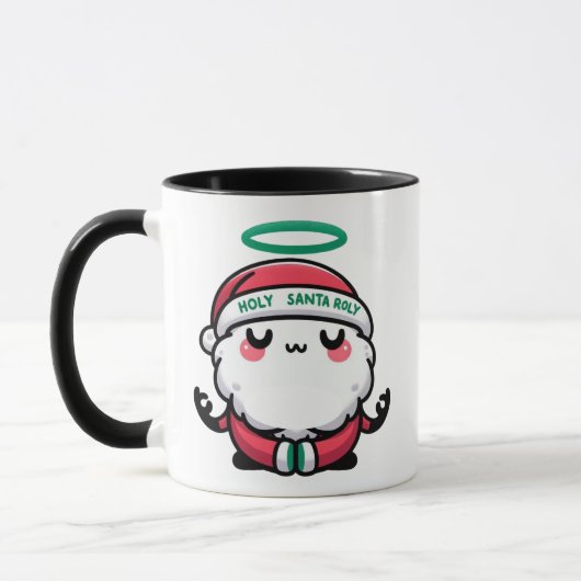 Heilige Kerstman Roly Mok – Schattige Mediterende (Links)
