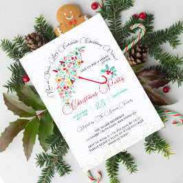 Heilige Kerstmis Nieuwjaarsfeest Borrel Brunch Fee Kaart