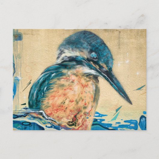 Heilige Kingfisher Wall Art Briefkaart (Voorkant)