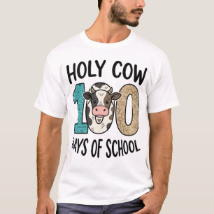 Heilige Koe 100 Dagen School Vintage Koe Shirt Des