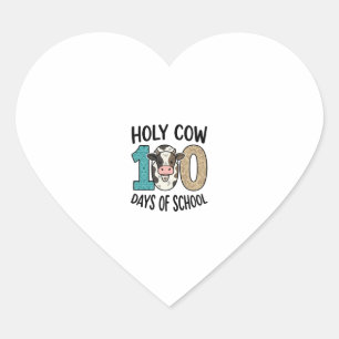 Heilige Koe 100 Dagen School Vintage Koe Shirt Des Hart Sticker