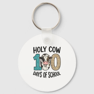 Heilige Koe 100 Dagen School Vintage Koe Shirt Des Sleutelhanger
