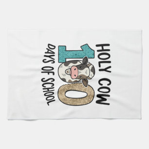 Heilige Koe 100 Dagen School Vintage Koe Shirt Des Theedoek