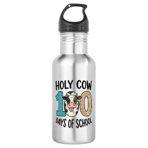 Heilige Koe 100 Dagen School Vintage Koe Shirt Des Waterfles