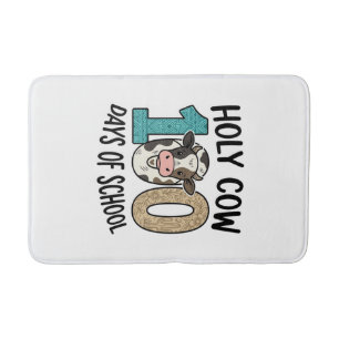Heilige Koe 100 Dagen van School Vintage Koe Shirt Badmat