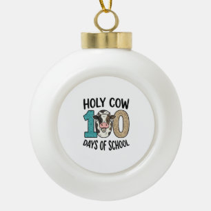 Heilige Koe 100 Dagen van School Vintage Koe Shirt Keramische Bal Ornament