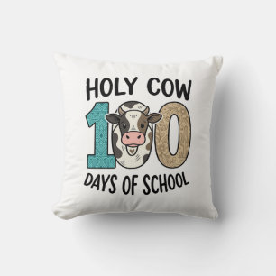 Heilige Koe 100 Dagen van School Vintage Koe Shirt Kussen