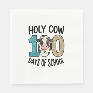 Heilige Koe 100 Dagen van School Vintage Koe Shirt Servet