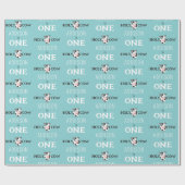 Heilige Koe 1e Verjaardag Boerderij Dierenfeest Cadeaupapier (Vlak)