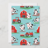 Heilige Koe 1e Verjaardag Boerderij Dierenfeest Kaart (Achterkant)