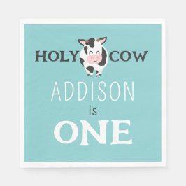 Heilige Koe 1e Verjaardag Boerderij Dierenfeest Servet