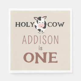 Heilige Koe 1e Verjaardag Boerderij Dierenfeest Servet