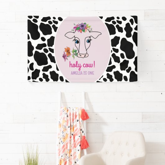 Heilige Koe 1e verjaardag Spandoek (Insitu)