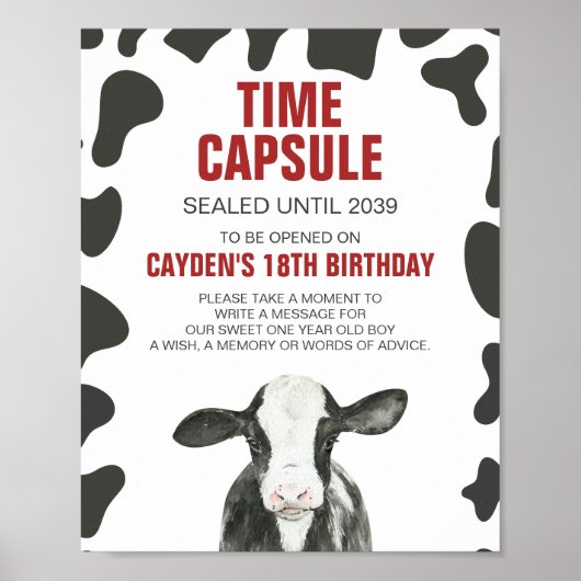 Heilige Koe 1e Verjaardag Tijdscapsule Poster (Voorkant)