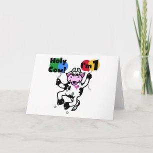 Heilige Koe 1e Verjaardag Tshirts en geschenken Kaart