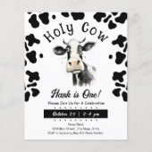 Heilige Koe 1e Verjaardag Waterverf (Voorkant)